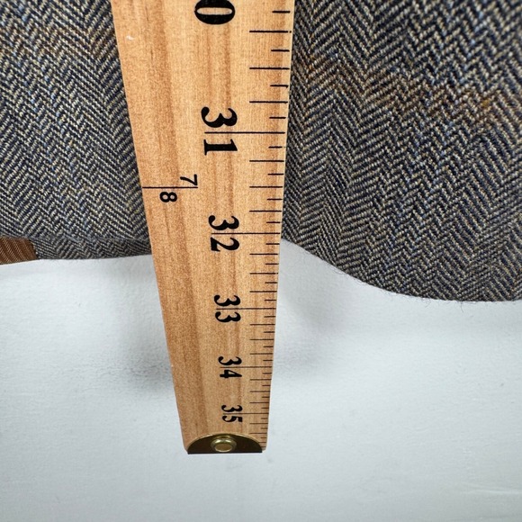 Loro Piana Cashmere Sport Coat Blazer Men 44L Gray Beige Check Manzoni 2 Btn - Picture 13 of 15